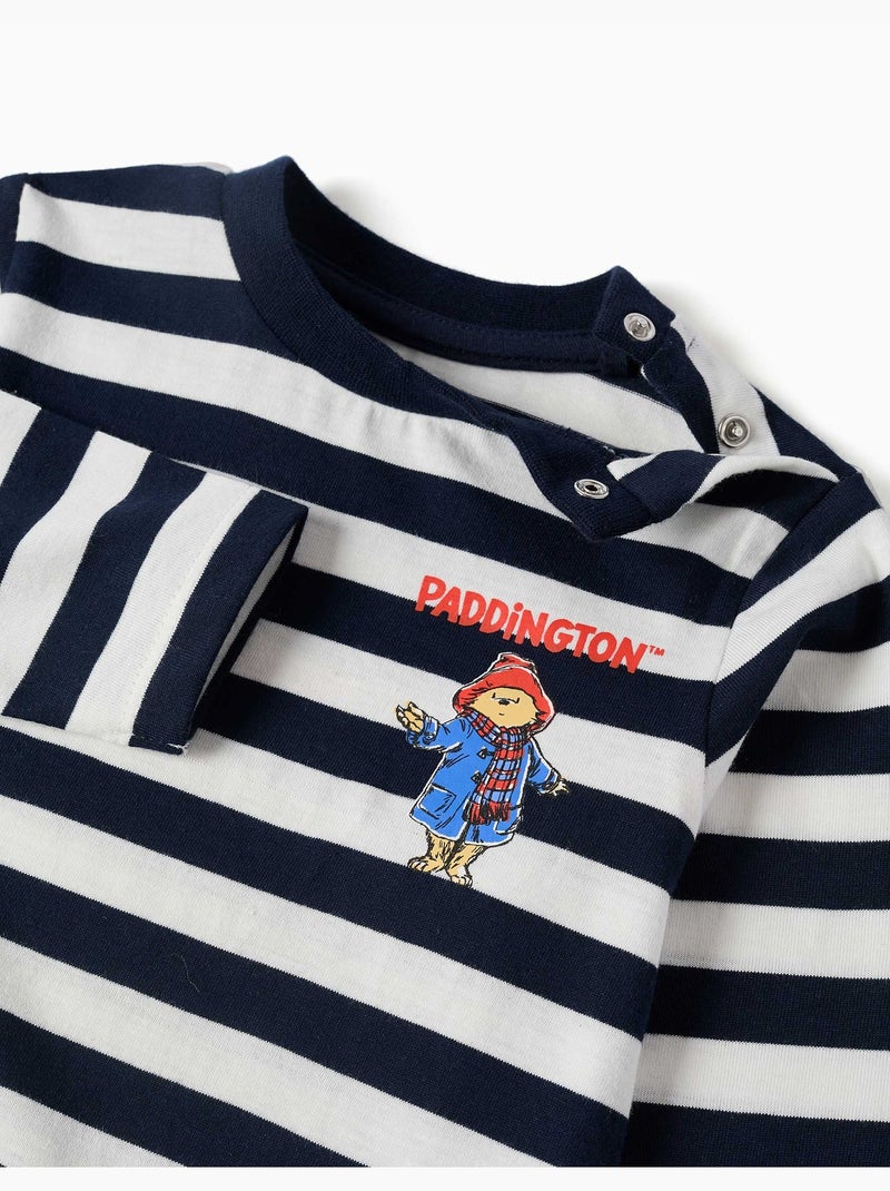 T-shirt à manches longues à rayures avec Paddington Bleu foncé - Kiabi