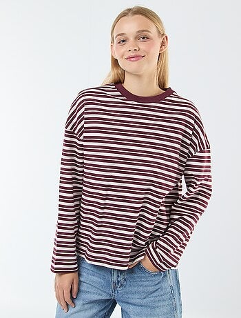 T-shirt à manches longues à rayures