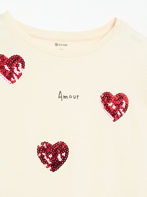 T-shirt à manches longues avec animation - Kiabi