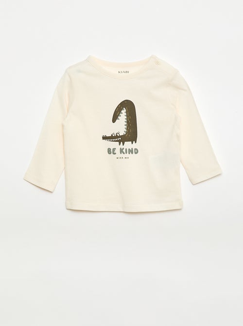 T-shirt à manches longues avec animation - Kiabi