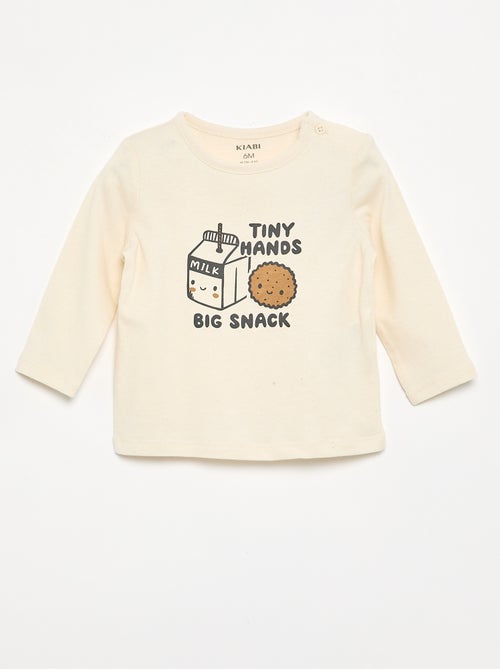 T-shirt à manches longues avec animation - Kiabi