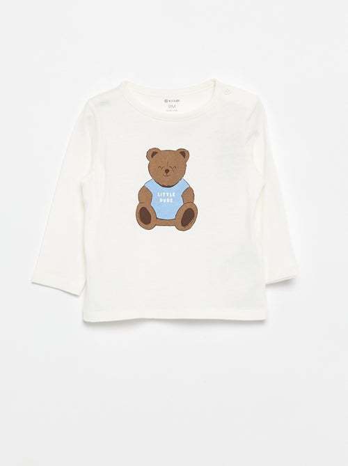 T-shirt à manches longues avec animation - Kiabi