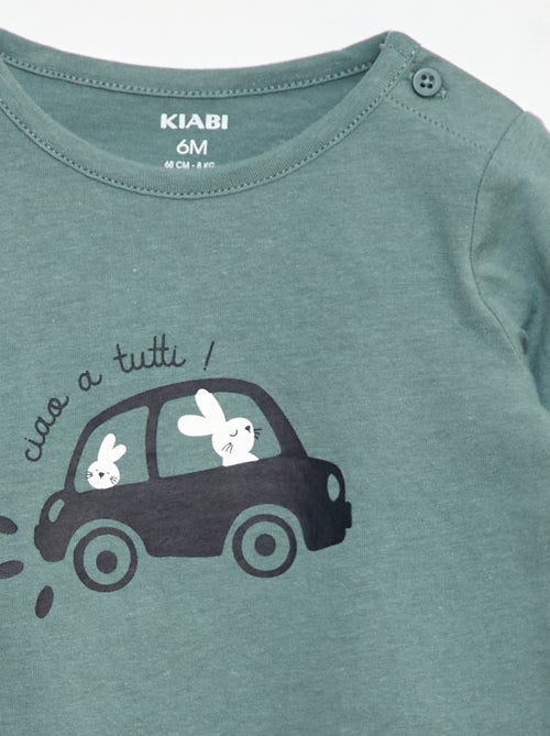 T-shirt à manches longues avec animation - Kiabi