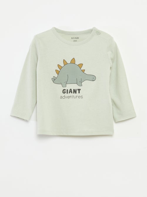T-shirt à manches longues avec animation - Kiabi