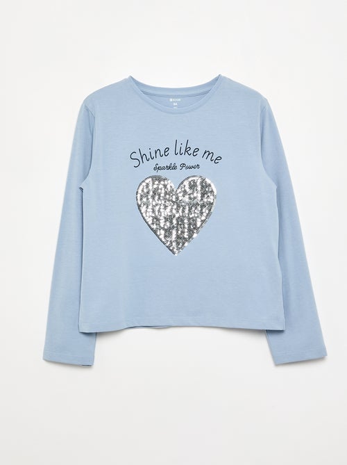 T-shirt à manches longues avec animation - Kiabi