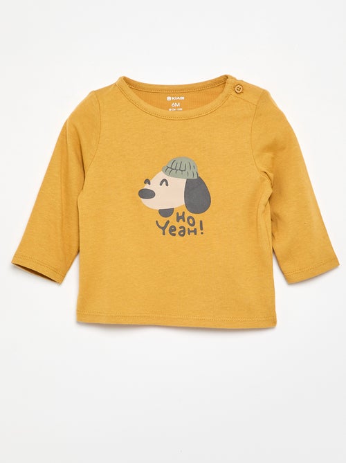 T-shirt à manches longues avec animation - Kiabi