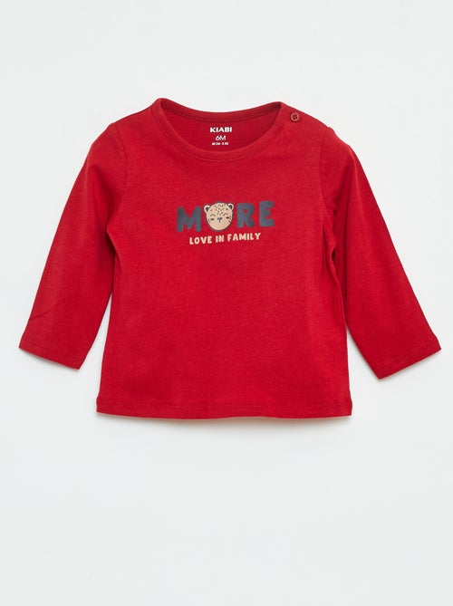 T-shirt à manches longues avec animation - Kiabi