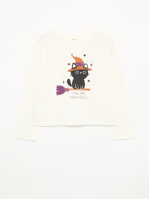 T-shirt à manches longues avec imprimé - Kiabi