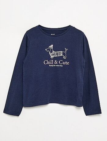 T-shirt à manches longues avec imprimé