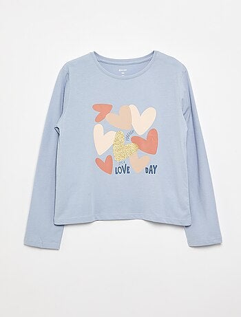 T-shirt à manches longues avec imprimé