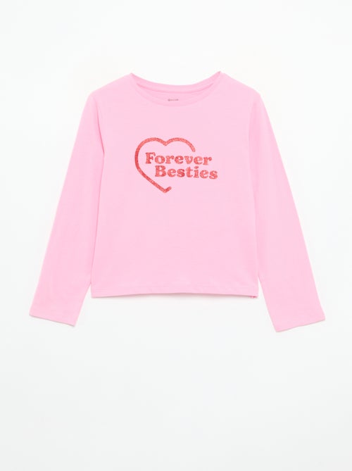 T-shirt à manches longues avec imprimé - Kiabi