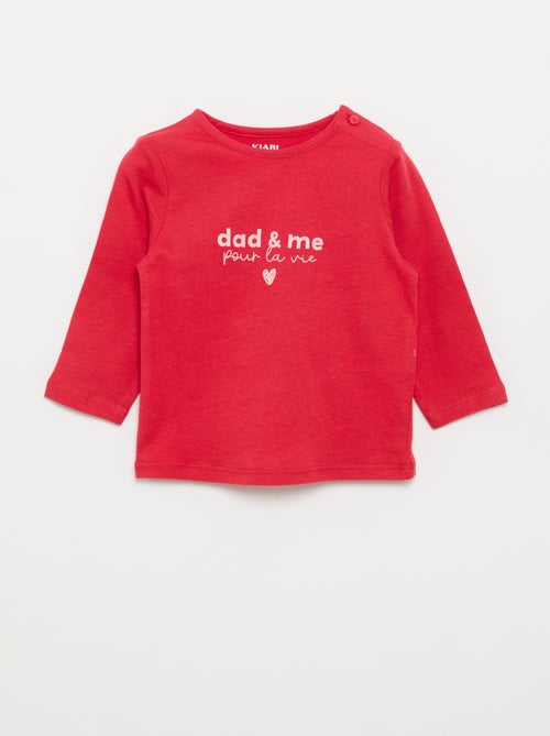 T-shirt à manches longues avec imprimé - Kiabi