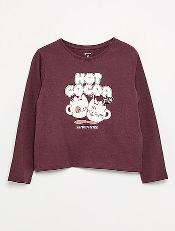 T-shirt à manches longues avec imprimé