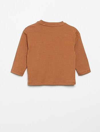 T-shirt à manches longues avec poche animée