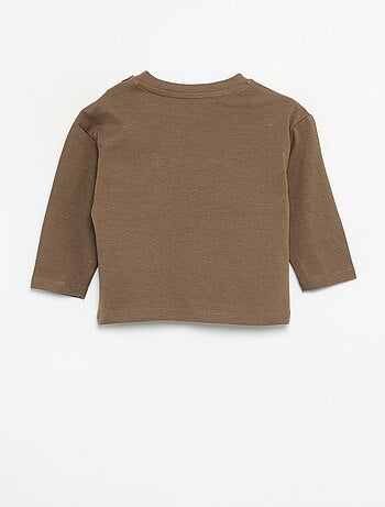 T-shirt à manches longues avec poche animée