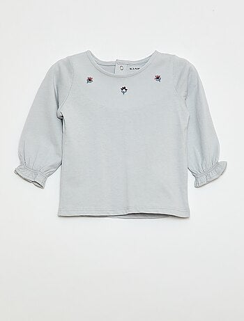 T-shirt à manches longues avec poignets volantés