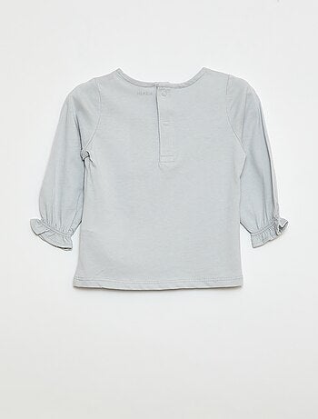 T-shirt à manches longues avec poignets volantés