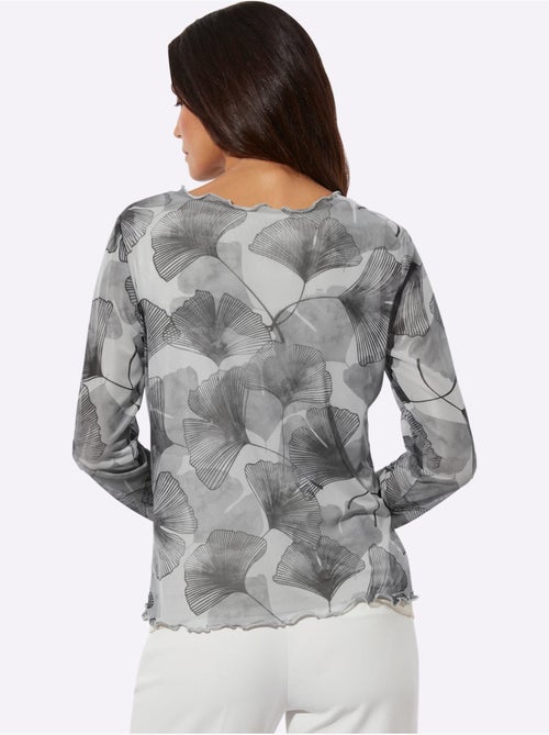 T-shirt à Manches Longues Avec Viscose (ecovero) - Taille Standard - helline - Kiabi