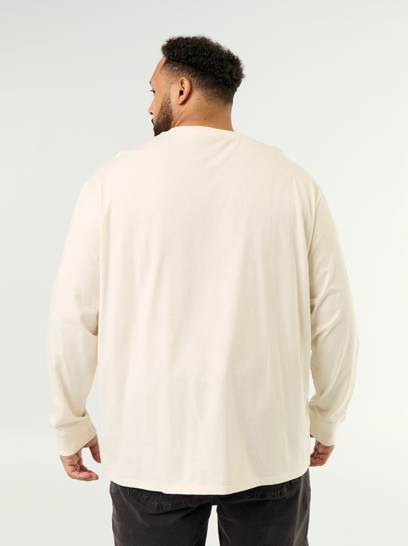 T-shirt à manches longues Beige - Kiabi