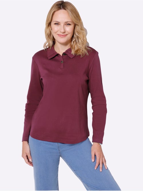 T-shirt à manches longues belle qualité interlock - taille standard - moda vilona - Kiabi T-shirt à manches longues belle qualité interlock - taille standard - moda vilona - Kiabi