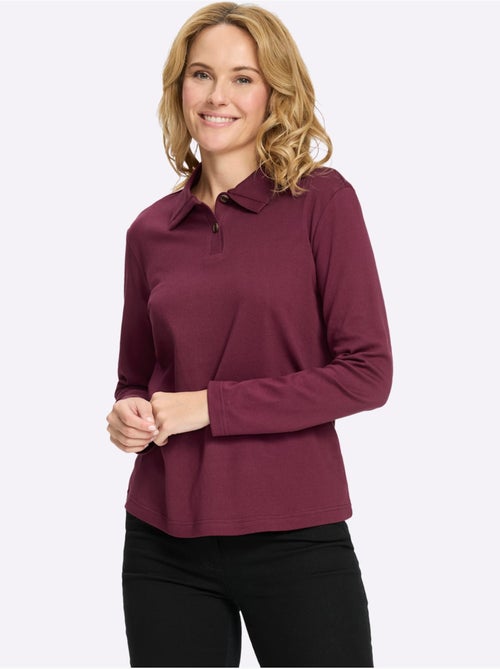 T-shirt à manches longues belle qualité interlock - taille standard - moda vilona - Kiabi T-shirt à manches longues belle qualité interlock - taille standard - moda vilona - Kiabi