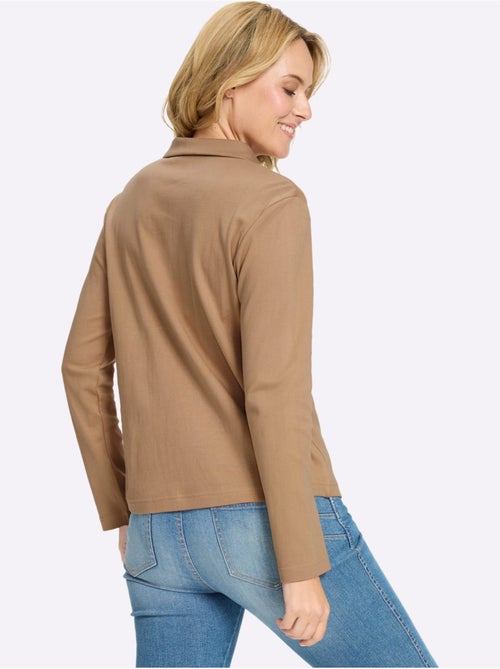 T-shirt à manches longues belle qualité interlock - taille standard - moda vilona - Kiabi T-shirt à manches longues belle qualité interlock - taille standard - moda vilona - Kiabi
