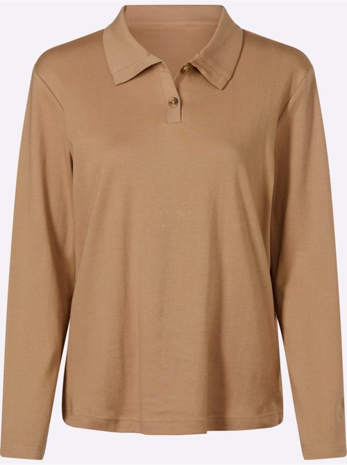T-shirt à manches longues belle qualité interlock - taille standard - moda vilona - Kiabi T-shirt à manches longues belle qualité interlock - taille standard - moda vilona - Kiabi