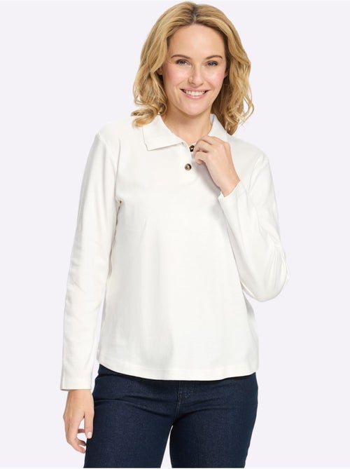 T-shirt à manches longues belle qualité interlock - taille standard - moda vilona - Kiabi T-shirt à manches longues belle qualité interlock - taille standard - moda vilona - Kiabi