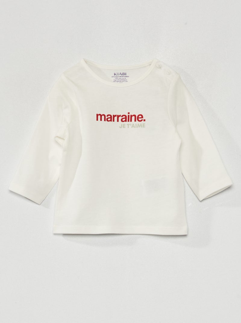 T-shirt à manches longues Blanc - Kiabi