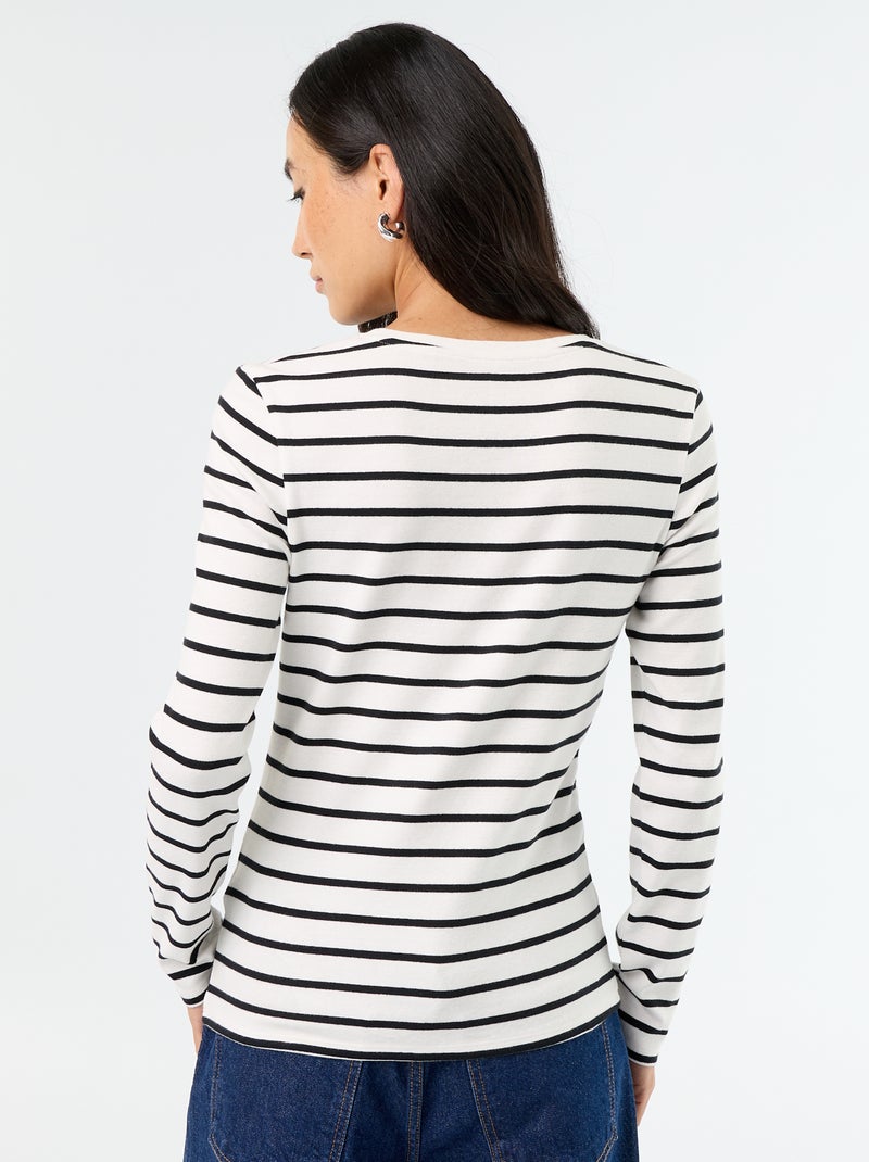 T-shirt à manches longues Blanc - Kiabi
