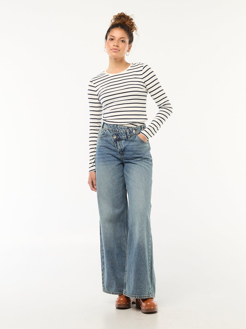 T-shirt à manches longues Blanc - Kiabi