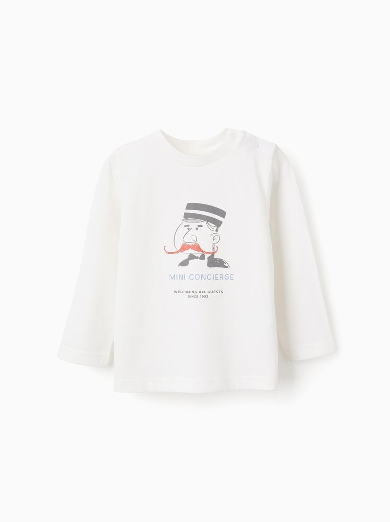 T-Shirt à Manches Longues Blanc - Kiabi