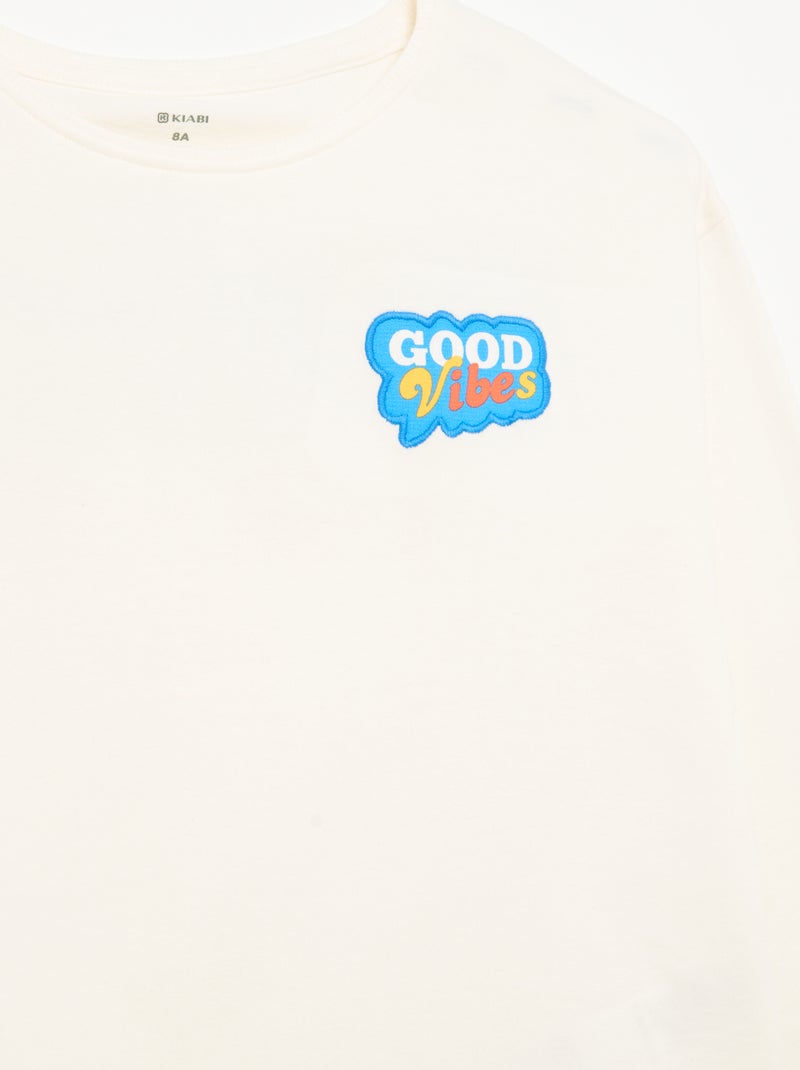 T-shirt à manches longues Blanc - Kiabi