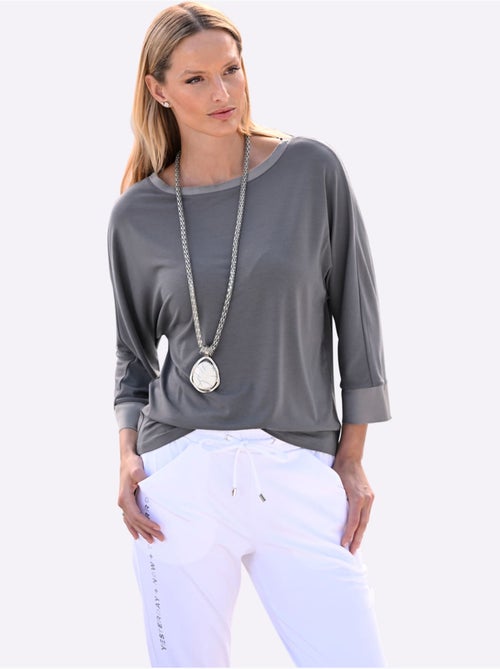 T-shirt à Manches Longues Bords Ouverts Modernes - Taille Standard - Helline - Kiabi T-shirt à Manches Longues Bords Ouverts Modernes - Taille Standard - Helline - Kiabi