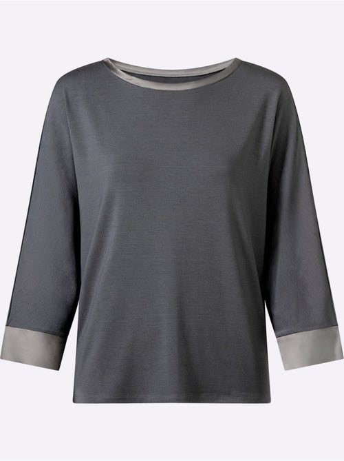 T-shirt à Manches Longues Bords Ouverts Modernes - Taille Standard - Helline - Kiabi T-shirt à Manches Longues Bords Ouverts Modernes - Taille Standard - Helline - Kiabi