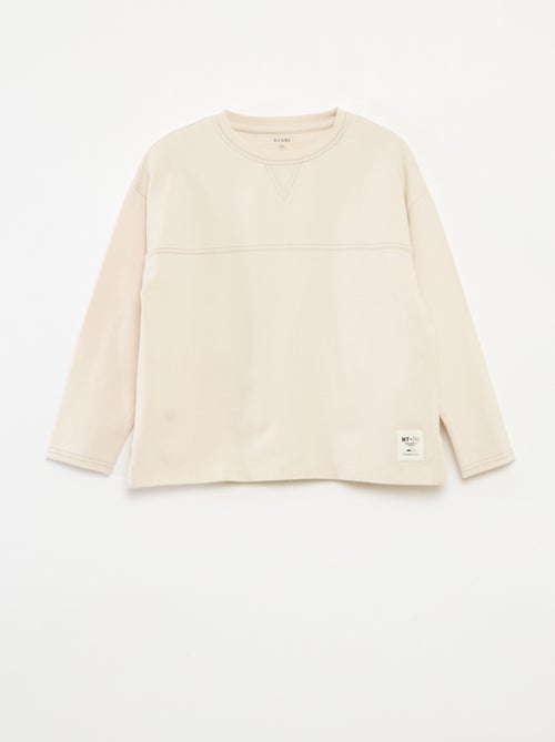 T-shirt à manches longues col rond - Kiabi
