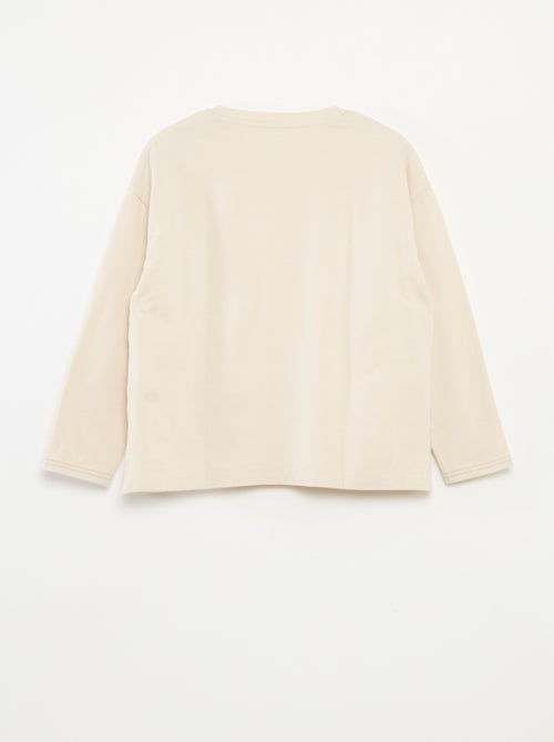 T-shirt à manches longues col rond - Kiabi