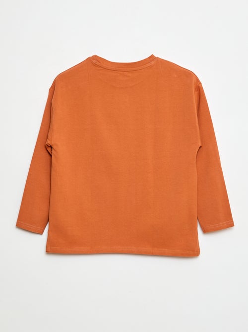T-shirt à manches longues col rond - Kiabi