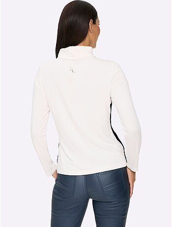 T-shirt à manches longues col roulé flatteur - taille standard - helline