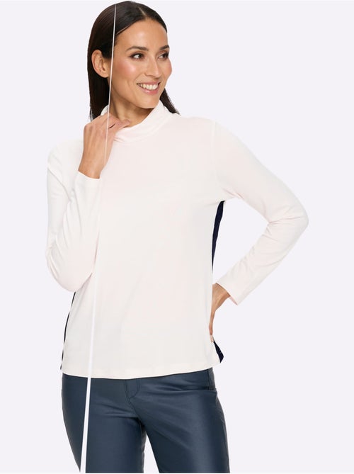 T-shirt à manches longues col roulé flatteur - taille standard - helline - Kiabi T-shirt à manches longues col roulé flatteur - taille standard - helline - Kiabi