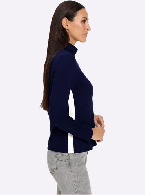 T-shirt à manches longues col roulé flatteur - taille standard - helline - Kiabi T-shirt à manches longues col roulé flatteur - taille standard - helline - Kiabi