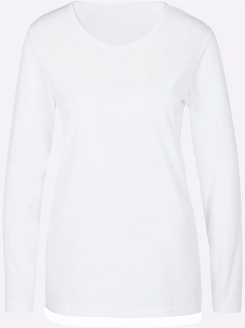 T-shirt à Manches Longues Coupe Longue Et Dissimulante - Taille Standard - Moda Vilona - Kiabi