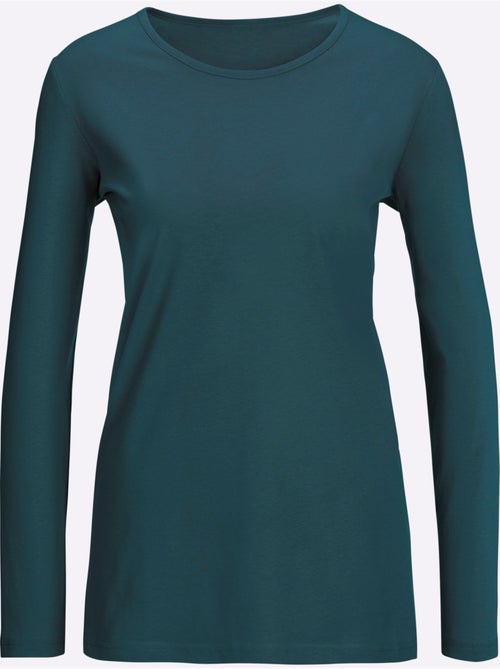 T-shirt à Manches Longues Coupe Longue Et Dissimulante - Taille Standard - Moda Vilona - Kiabi