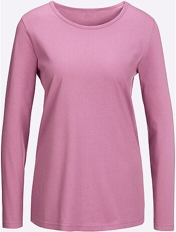 T-shirt à Manches Longues Coupe Longue Et Dissimulante - Taille Standard - Moda Vilona