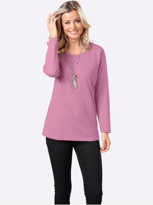 T-shirt à Manches Longues Coupe Longue Et Dissimulante - Taille Standard - Moda Vilona - Kiabi