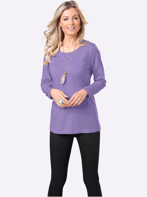 T-shirt à Manches Longues Coupe Longue Et Dissimulante - Taille Standard - Moda Vilona - Kiabi