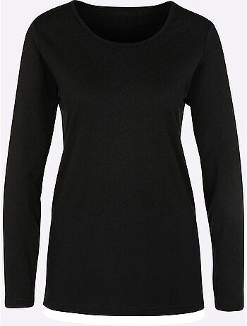 T-shirt à Manches Longues Coupe Longue Et Dissimulante - Taille Standard - Moda Vilona