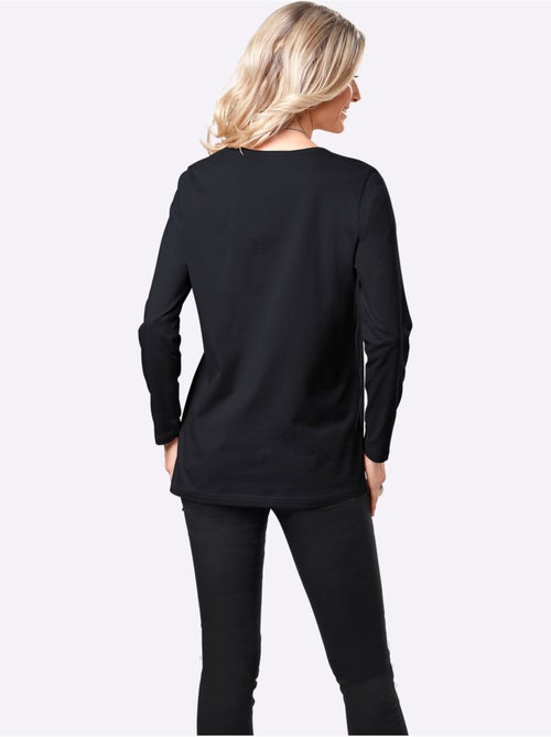 T-shirt à Manches Longues Coupe Longue Et Dissimulante - Taille Standard - Moda Vilona - Kiabi
