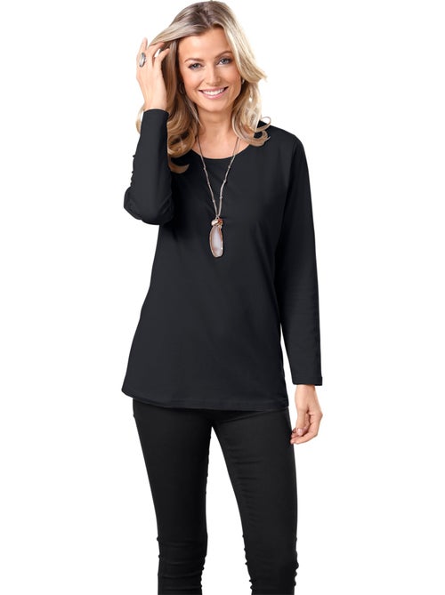 T-shirt à Manches Longues Coupe Longue Et Dissimulante - Taille Standard - Moda Vilona - Kiabi