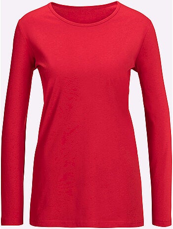 T-shirt à Manches Longues Coupe Longue Et Dissimulante - Taille Standard - Moda Vilona